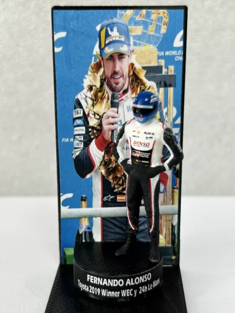 Figura 1/43 Fernando Alonso 2019 Toyota Winner WEC y 24H Le Mans