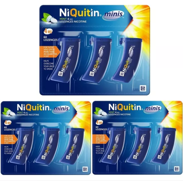 Pastillas Niquitin Minis como nuevas 4 mg 60 Minis dejar de fumar dejar de aliviar los antojos
