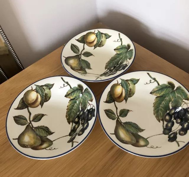 3 x staffordshire tableware autumn fayre cereal dishes