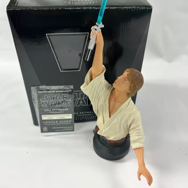 Star Wars Luke Skywalker Tatooine Mini Bust Gentle Giant 1050 / 2200 COA & box