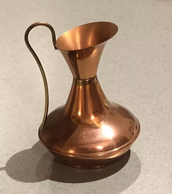 Vintage Copper/Brass Small Pitcher Lombard (England)