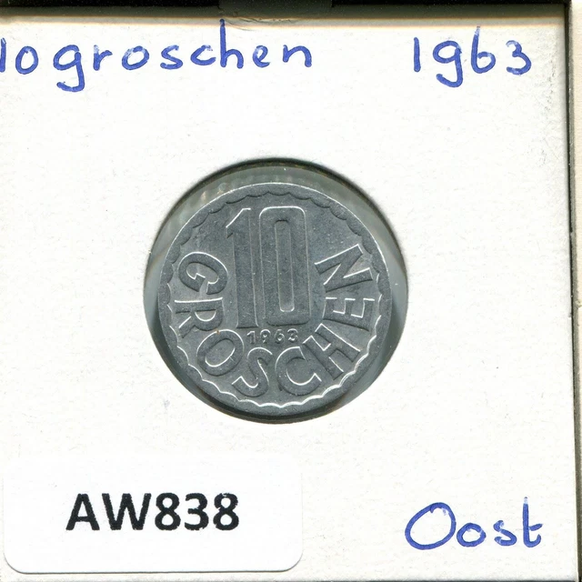 10 GROSCHEN 1963 AUSTRIA Coin #AW838C