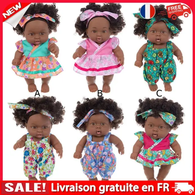 Vinyl Newborn Black Baby Doll Kids Reborn Toddler Child Play House Game Toys