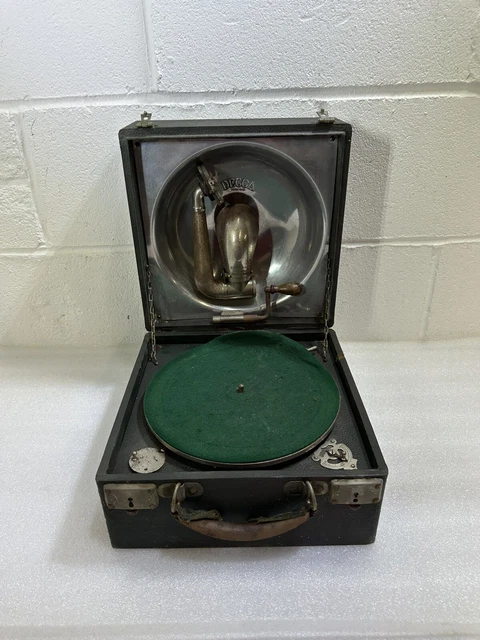 Decca 1a Trench Portable Gramophone- Working Vintage