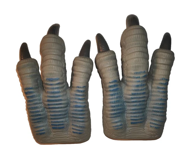 JURASSIC WORLD VELOCIRAPTOR Blue Claws Dinosaur One Size Gloves Mattel