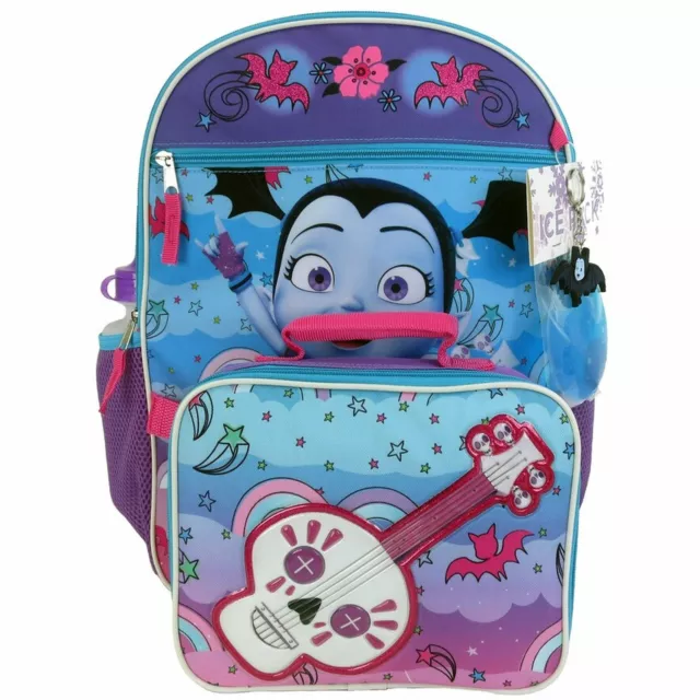 Disney Vampirina Backpack & Lunch Box 5 Piece Set With Water Bottle