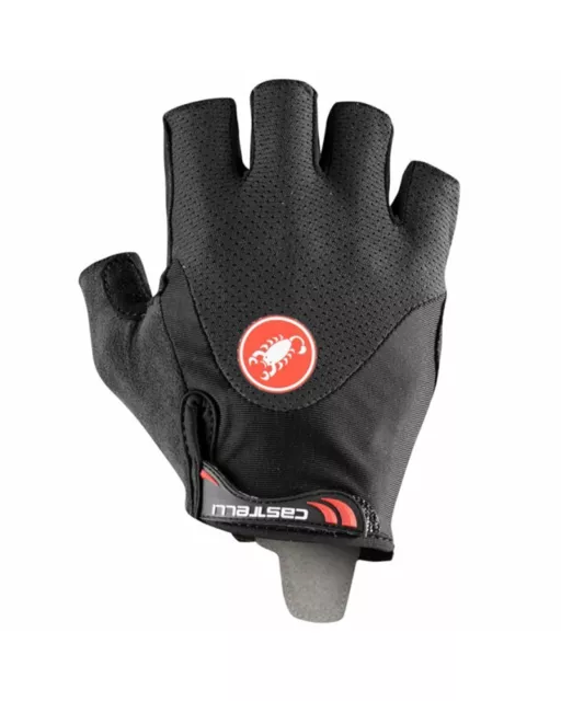 Castelli Arenberg Gel 2 Guanti Estivi Ciclismo, Nero