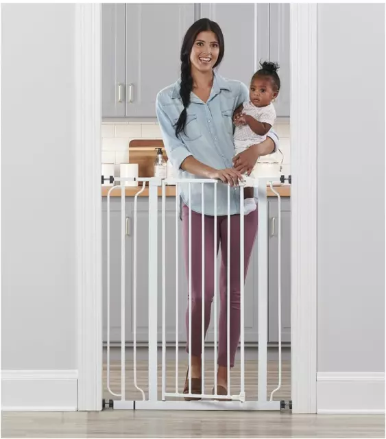 Regalo Easy Step Extra Tall Walk Thru Baby Gate, Bonus Kit, 4-In Extension