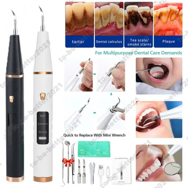 Dent Remover Nettoyeur Calculs Plaque Électrique Vibrations Dentaire Détartreur