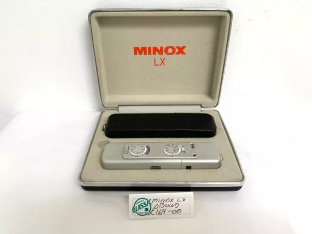 Vintage Silver Minox LX Spy Film Camera with Case