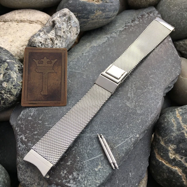 17.2mm Stainless Steel Mesh JB Champion USA Unused 1960s Vintage Watch Band