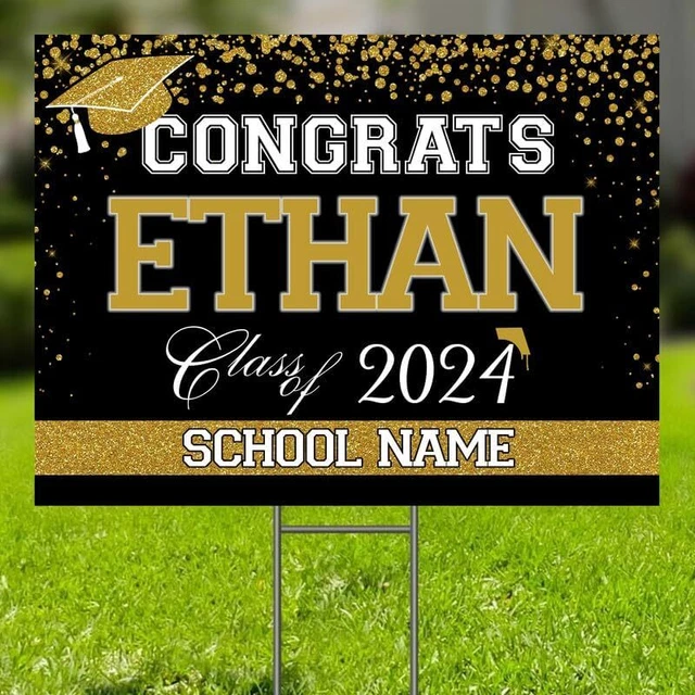 PERSONALIZED GRADUATION YARD Sign 2024 Class of 2024 Graduation Senior