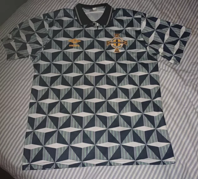 Mens Modern Remake (Not Original) Umbro Northern Ireland 90s Away Shirt XXL...