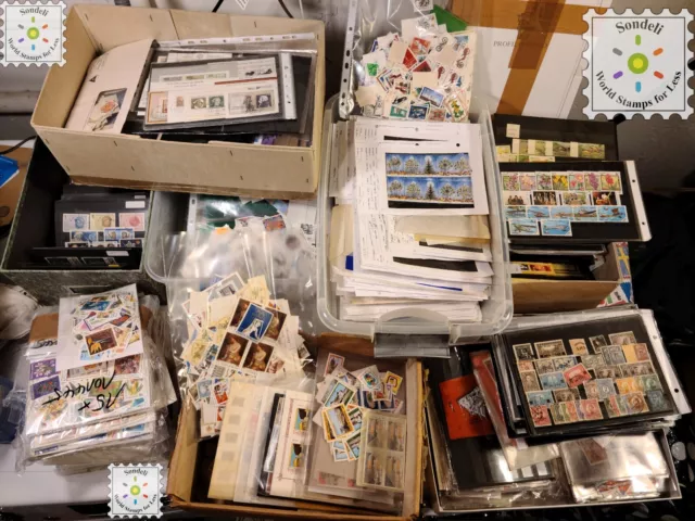 Worldwide Stamp Collection Mostly Mint - Each Lot: 500 Different Stamps