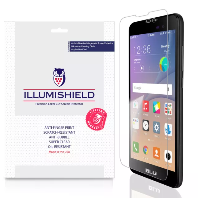 iLLumiShield Screen Protector w Anti-Bubble/Print 3x for BLU Advance 5.0