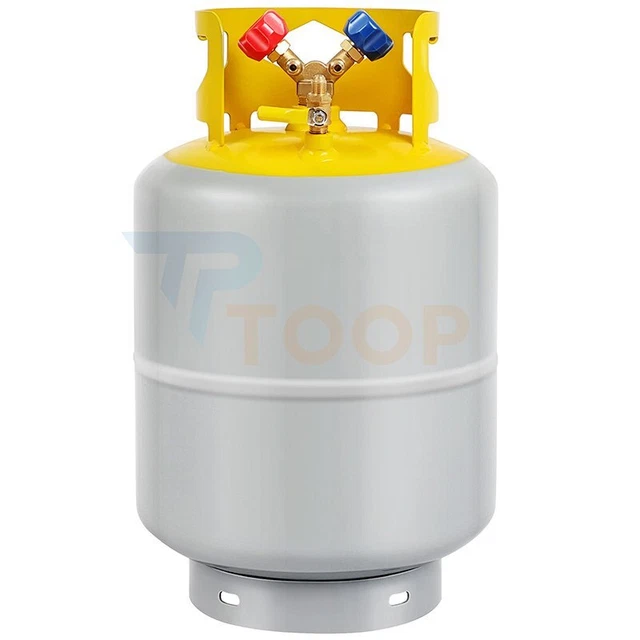 50lb Refrigerant Recovery Tank 400 PSI 1/4 Y Valve Double Valve Cylinder Tank 50lb Refrigerant Recovery Tank 400 PSI 1/4 Y Valve Double Valve Cylinder Tank
