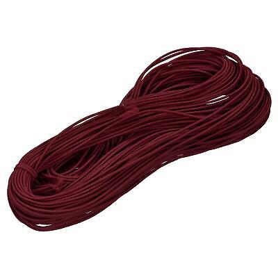 Elástico Cordón Elástico Cuerda 2mm 49 Yardas Vino Rojo para Artesanías DIY