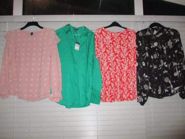 ladies bundle clothes 4 tops size 10/12 Next black top New Shein F & F & Primark