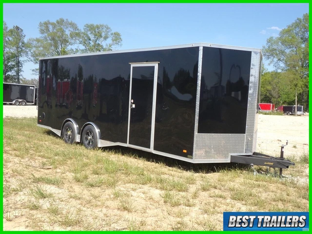 8x24 spread axle carhauler enclosed motorcycle trailer torsion axle 8.5 x 24