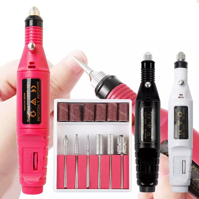 Professional Electric Nail File Drill Portable Manicure Pedicure Machine Set