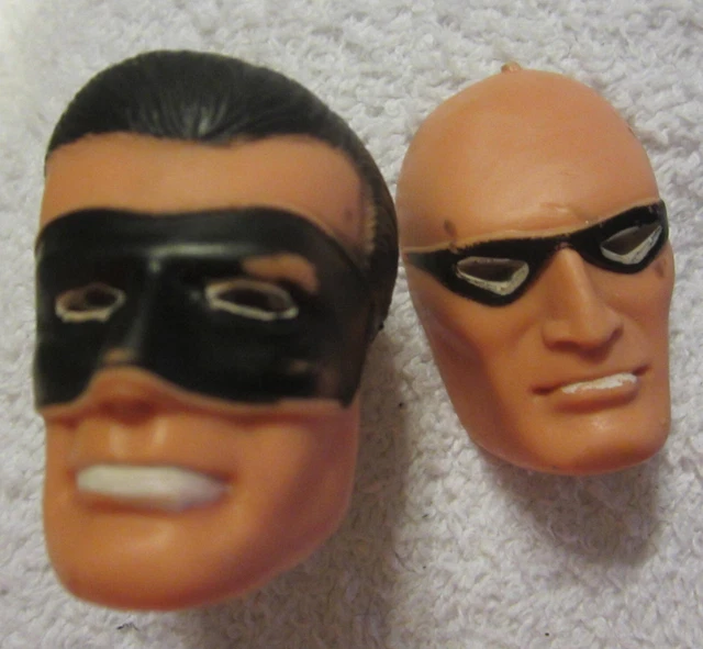 2 lot of Vintage Rare Lone Ranger Captain Action Toy Figure Mask 1960's,phantom