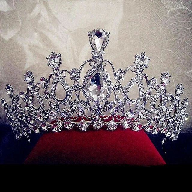 Abito da damigella d'onore matrimonio cristallo tiara fascia per fronte abito da gioco della corona H5A7 W9U6