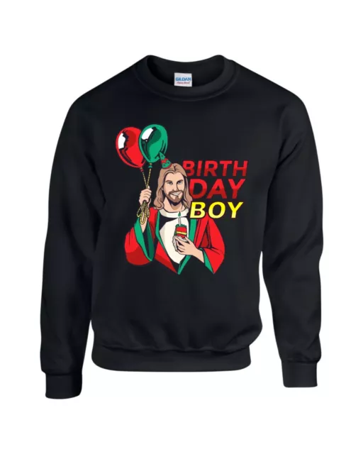 Jesus Birthday Boy Christmas Jumper, Funny Santa Xmas Day Unisex Sweatshirt Top