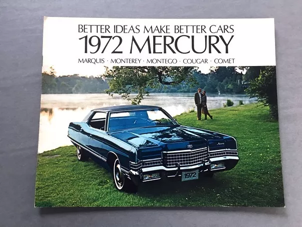 1972 Mercury Car Sales Brochure Catalog - Comet Cougar Marquis Monterey Montego