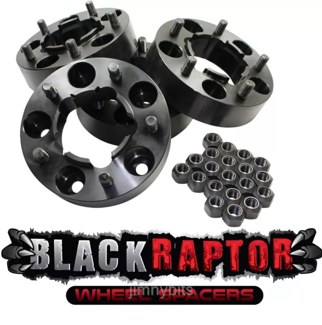 Black Raptor Hubcentric 50mm Aluminium Land Rover Defender Wheel Spacers 90 110