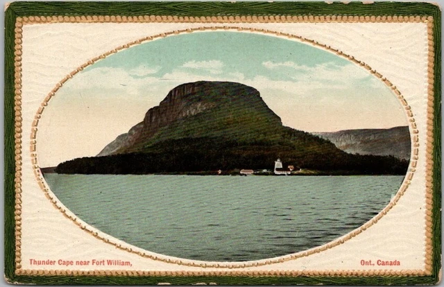 Vintage 1915 Thunder Bay, Canada Postcard "THUNDER CAPE near Fort William"