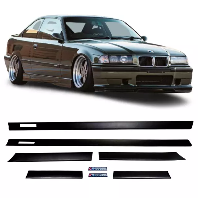 BMW E36 Baguettes larges Style M3 Coupé Cabriolet texture original Pack 6 pièces