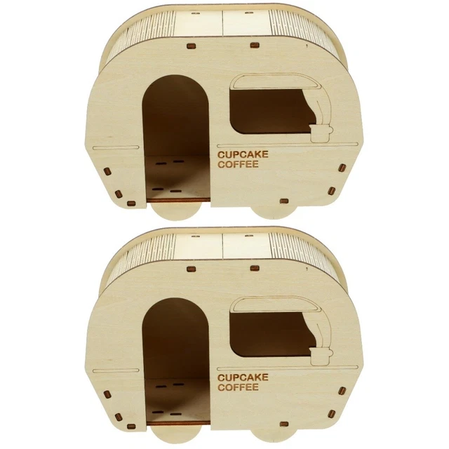 2 pz nascondiglio criceto camera decorativa per ratti criceto legno animale domestico
