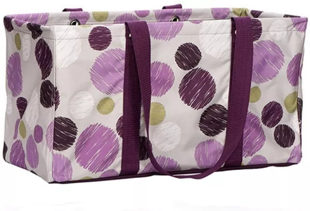Thirty One All Day Organizing Tote In Sketchy Dot Purple Polka