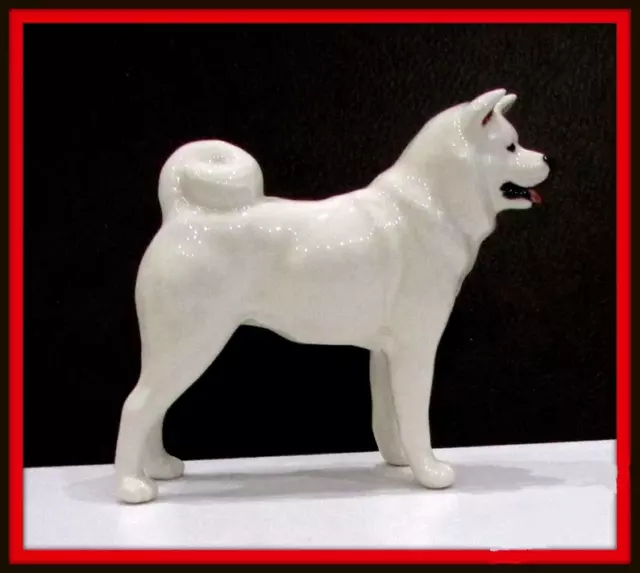 Akita White color porcelain Dog souvenir high quality Location USA