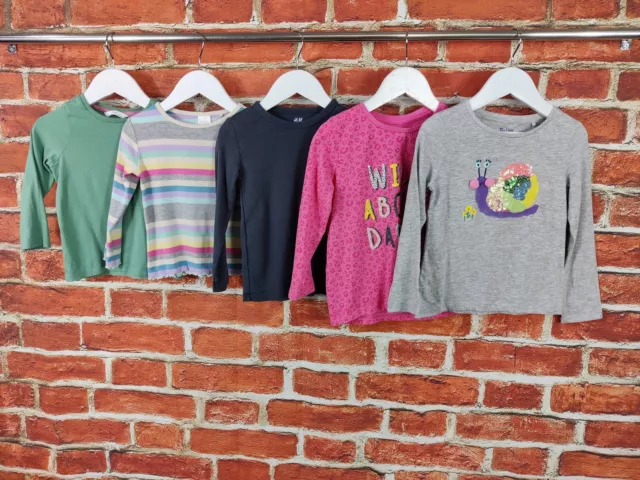 Girls Bundle Age 2-3 Years Next M&S H&M Etc Long Sleeve Graphic T-Shirt Top 98Cm