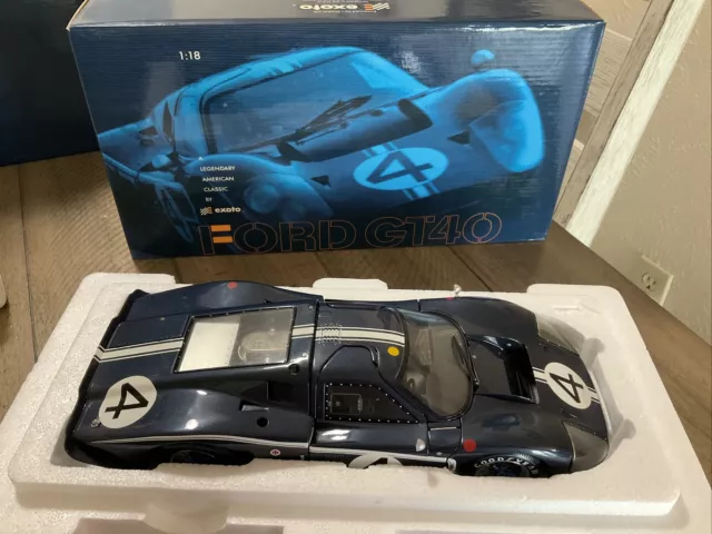EXOTO Racing Legends FORD GT40 MKIV Blue #4 1967 Ruby/Hulme NICE! BOXED