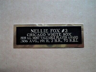 Nellie Fox White Sox 1959 AL MVP Award Baseball Cube / Holder Nameplate 1X3