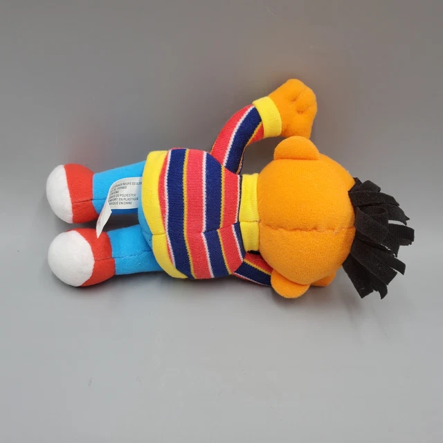 Sesame Street Ernie Stuffed Animal Plush Doll Fisher Price floppy hair 7 inch 6
