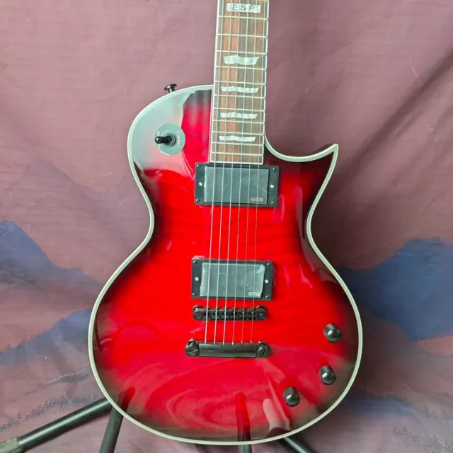 Red custom electric guitar, black accessories, high-end pickup, fast delivery