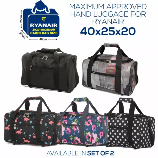5 CITIES 40X20X25 Ryanair Maximum Sized Cabin Bag Carry on Holdall Flight  Bags EUR 14,33 - PicClick IT