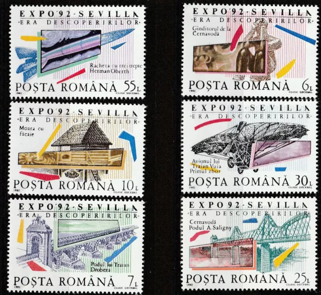 Rumänien postfrisch Minr. 4816 - 4822 Weltausstellung EXPO ’92 in Sevilla 29