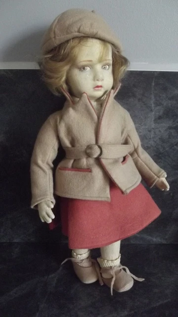 Ancienne poupée en feutrine tissu type Raynal  Lenci, doll collection jouet