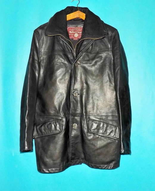 VESTE MARLBORO CLASSICS en cuir vachette avec col gilet amovible