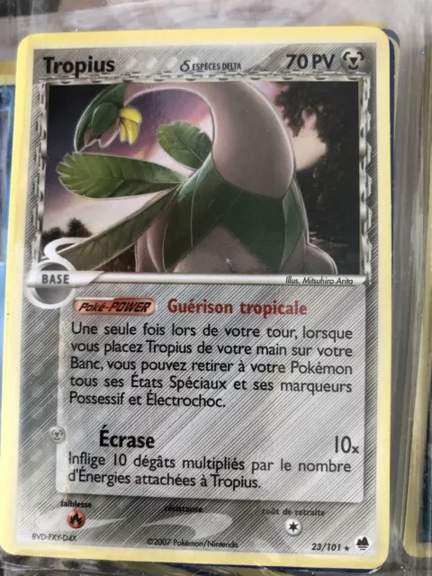 Tropius 23/101 set EX ile des dragon / carte pokemon Misscut Missprint Mis Cut