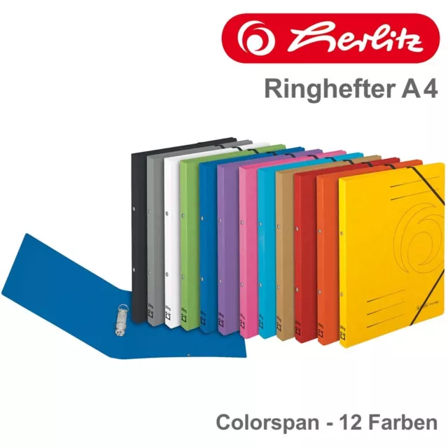 Herlitz Ringhefter A4 Quality Karton Ringbuch Ringordner Ringmappe Schnellhefter