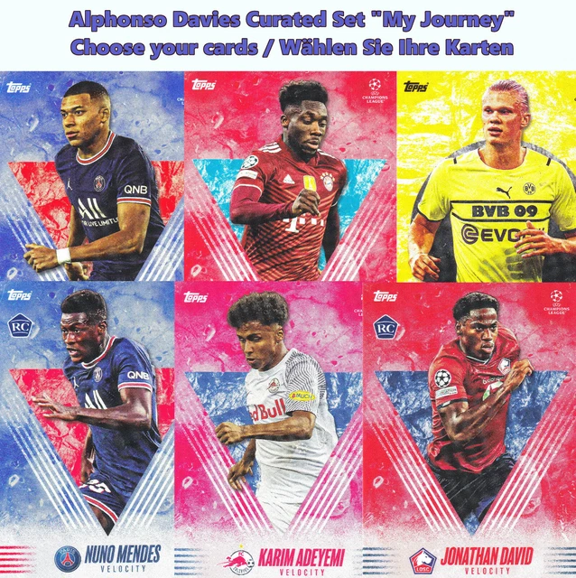 2021-22 Set curato Alphonso Davies My Journey UEFA CL / scegli la tua carta UCL