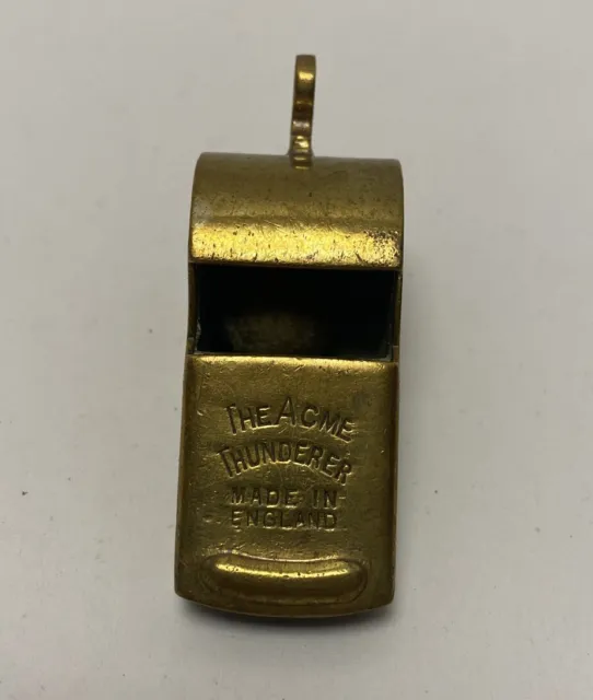 The Acme Thunderer Brass Whistle Made in England