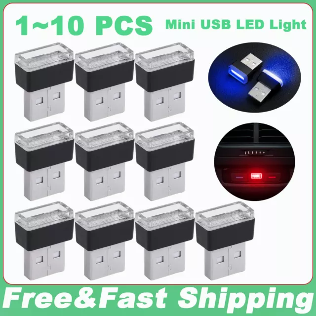 Lot Mini LED USB Car Interior Light Neon Atmosphere Ambient Lamp Accessories