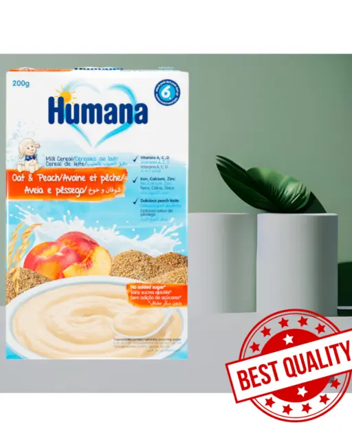 Humana Oatmeal - Peach milk porridge 6+ years  200gr/7.05oz Germany quality