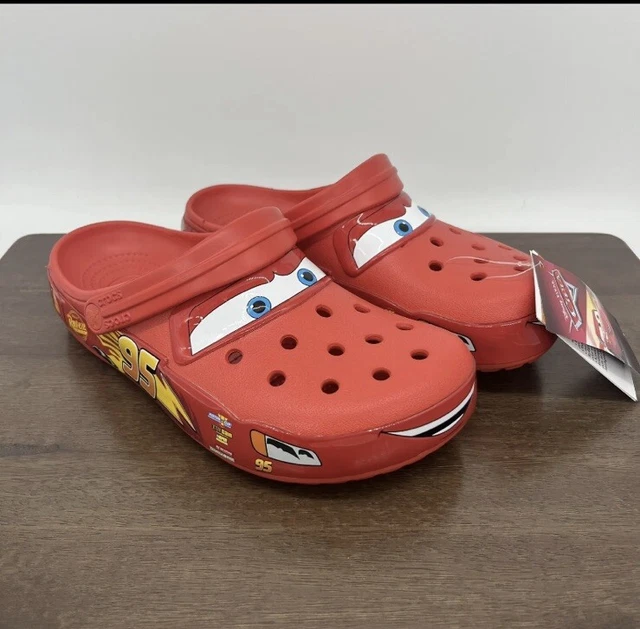 DISNEY PIXAR LIGHTNING McQueen Light Up Crocs Men's Size 9 Women's Size